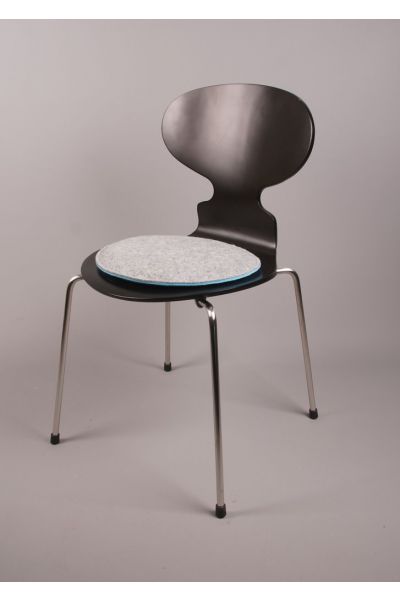 Felt ball Cushion for Chair round 36 cm myfelt Fritz, Fritz blue / green /  white